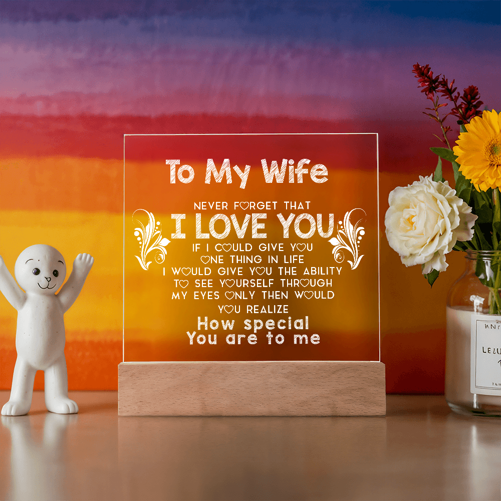 To My Wife | Square Acrylic Plaque