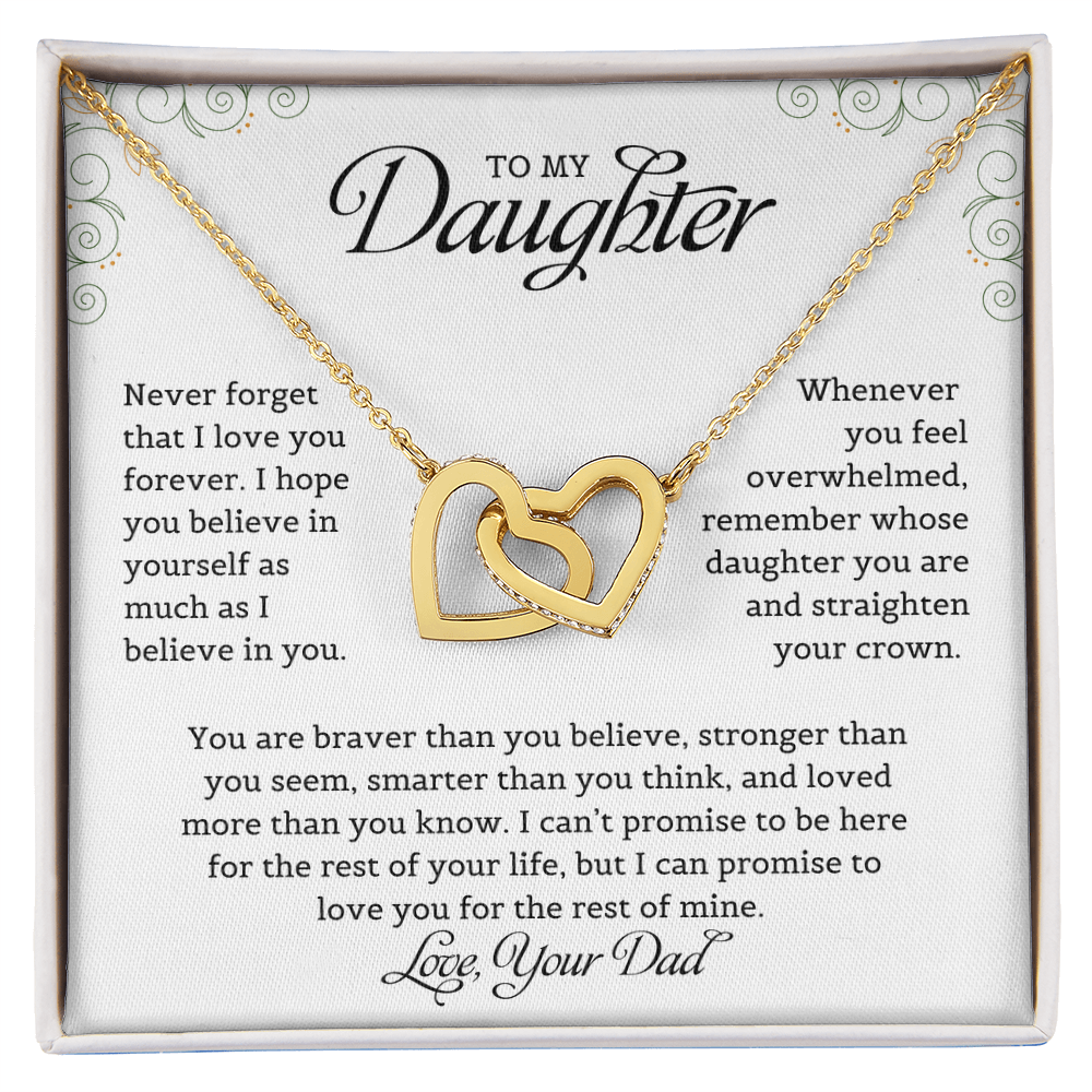 To My Daughter | Interlocking Hearts necklace