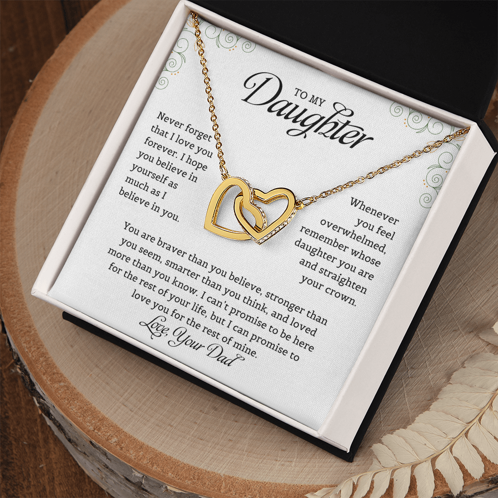 To My Daughter | Interlocking Hearts necklace