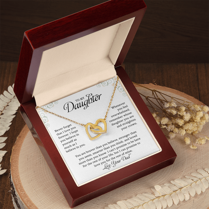 To My Daughter | Interlocking Hearts necklace