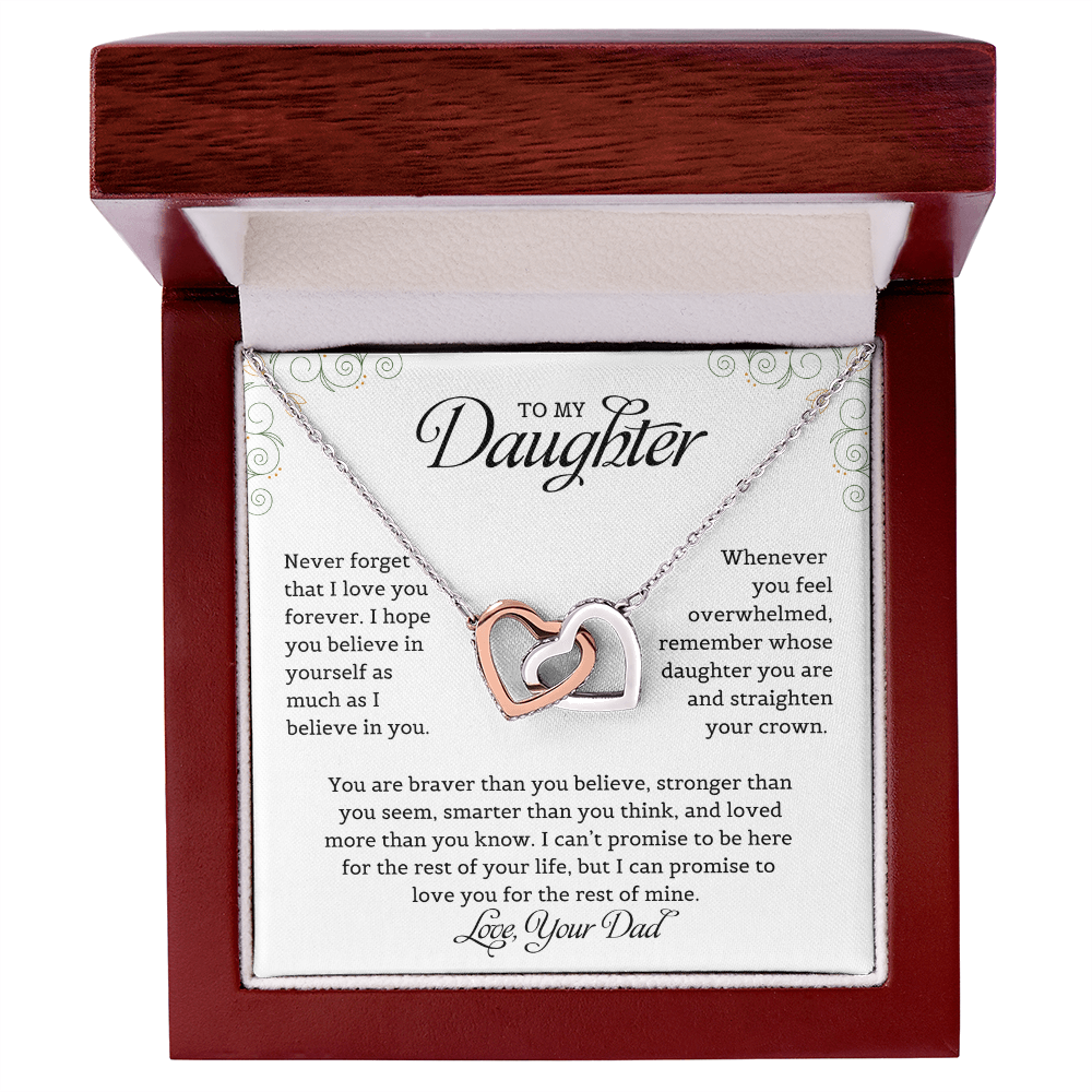 To My Daughter | Interlocking Hearts necklace