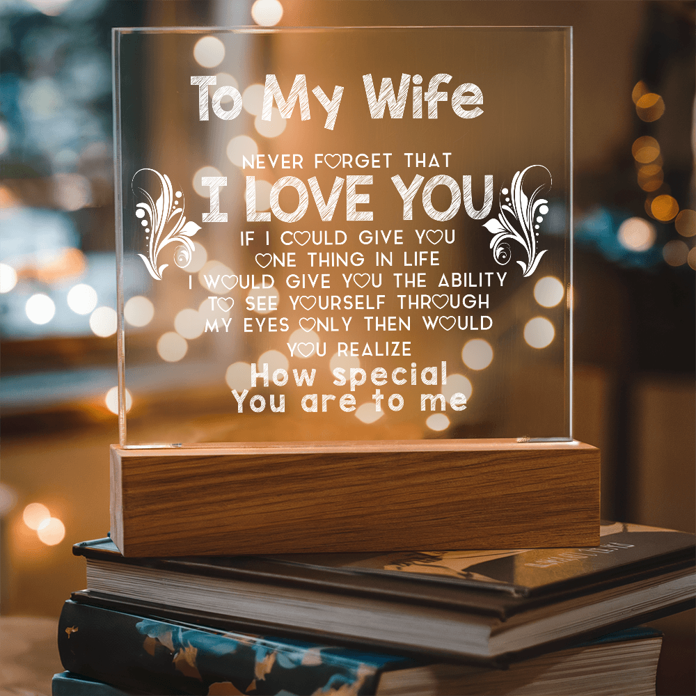 To My Wife | Square Acrylic Plaque